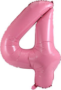 YPSelected 32 Inch Large Foil Helium Number Balloon Birthday Wedding Party 0-9 (Baby Pink, 4)