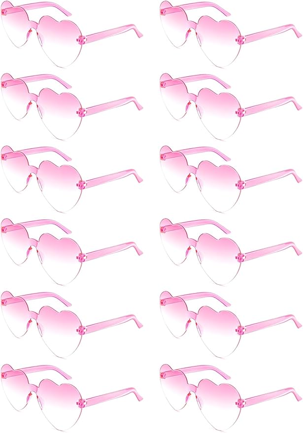 12/20Pcs Heart Shaped Sunglasses for Women, Party Favors Glasses for Wedding, Galentines, Valentines Decorations