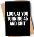 Funny 45th Birthday Card for Women, Men - Happy 45th Birthday Card for Wife, Husband - 45 Bday Card for Daughter, Son - Joke 45 Years Old Card