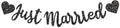 BEISHIDA Black Just Married Banner - NO DIY, Glitter Wedding Party Banner,Just Married Signs, Bachelorette/Bridal Garland,Engagement Party Decor Supplies, Wedding Reception Party Decorations.