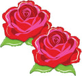 Set of 2 Bright Red Rose Flower 29" Foil Party Balloons