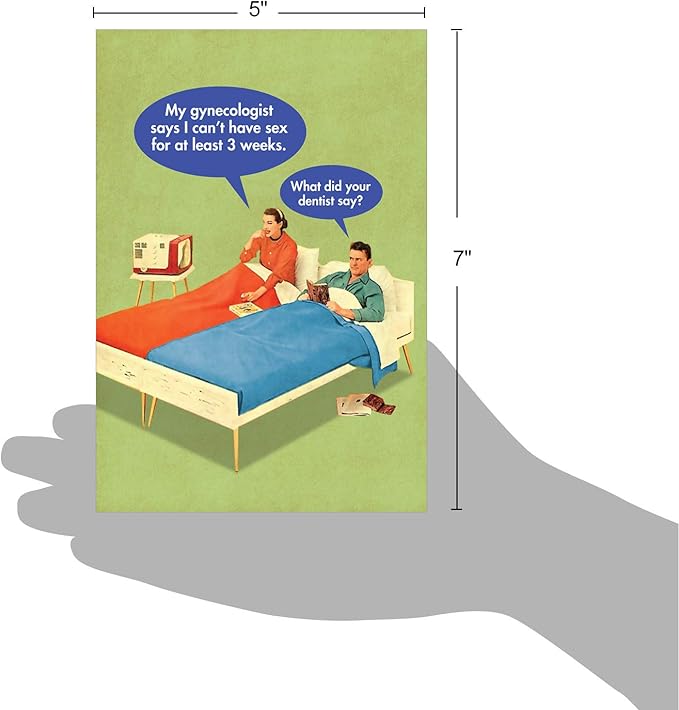 NobleWorks - Humorous Birthday Greeting Card with 5 x 7 Inch Envelope (1 Card) Bday Dentist Say Birthday 5585Z