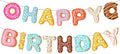 Donut Happy Birthday Banner Donut Party Decorations Donut Theme Birthday Party Kids Birthday Baby Shower Wall Decoration