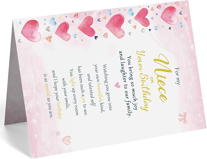 Niece Birthday Card, Unique Birthday Cards for Niece, Adult Gifts from Aunt