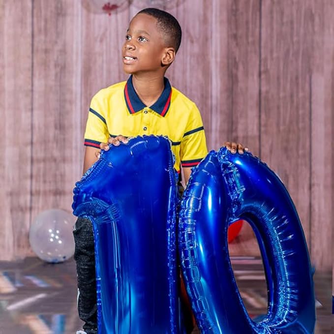 40 inch Navy Blue Number Balloon Dark Blue 0 Balloons Giant Foil Helium Balloons Blue Number 0 Balloon for Birthday Party Decorations