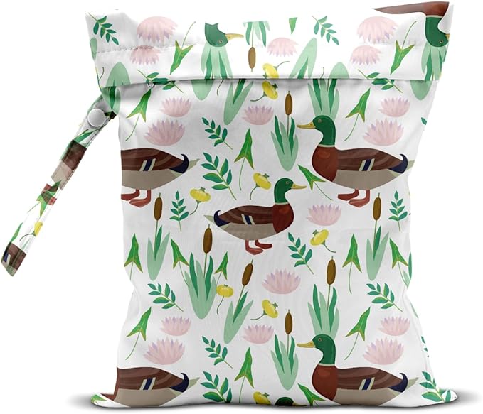 Beach Essentials, Wet Bag for Swimsuit Dirty Clothes Yoga Gym Diaper, Wet Dry Bag, Beach Vacation Essential for Travel Poor Bathing Summer Duck Gifts for Duck Lovers