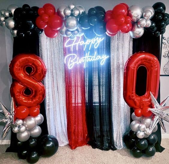 Red Number 8 Balloon 40 Inch, 8th Birthday Party Decorations for Children, Giant 8 Foil Balloon for Party Supplies