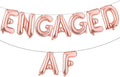 16 inch multicolored Engaged AF Balloon Letters Banner Engagement Party Decorations Supplies (Rose Gold)