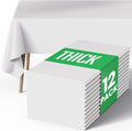 Pureegg Rectangle Table Cloth 60" x 84" – Durable Polyester Tablecloth Offers Reusable & Washable Protection, Ideal for Outdoor Party, Picnic, Wedding, Banquet and Birthday, 12 Pack, White