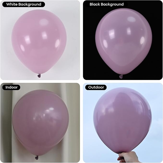 Dusty Purple Balloons 5inch Taro Purple Balloon 60pcs Mini Small Round Retro Lavender Lilac Latex Balloon for Arch Garland Retro Boho Birthday Party Decoration Wedding Baby Bridal Shower Bachelorette