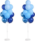 Balloon Sticks with Base for Floor or Table,Metallic Pearl Baby Blue 10inch Balloon Column Stand Kit with Balloons,Base&Pole,Backdrop Decoration for Party Wedding Baby Shower Birthday Graduation