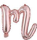 18 Inch Rose Gold Happy Birthday Balloons - Lowercase Letters Handwriting Style Balloons for Birthday Party Decoration