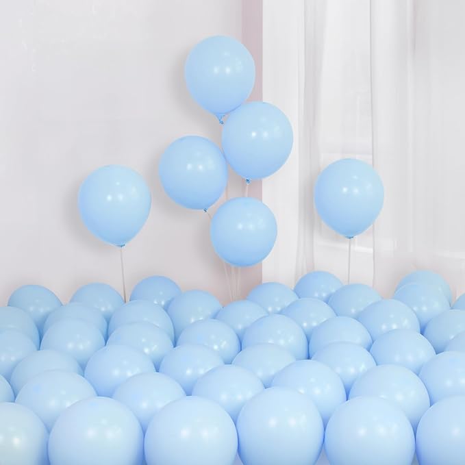 Royal Blue and Yellow Balloons Arch Kit, 134pcs Light Blue Lemon Yellow White Balloons for Baby Shower Bridal Bachelorette Anniversary Birthday Wedding Graduation LemonThemed Party Decorations