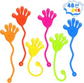 Sticky Hands Bulk 48 PCS Easter Basket Stuffers Egg Fillers Party Favors for Kids 4-8 8-12 Stretchy Sticky Hand Toy Kid Goodie Bag Stuffers Small Classroom Prizes Student Gifts Birthday Party Supplies