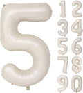 40 In Cream white Number Balloons Helium Foil Mylar Balloon Birthday Party banquet Decoration Digital 5