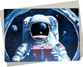 Astronaut Birthday Card (7X5 Inch and Blank Inside for All Occasions) outer space birthday card, retirement note, or astronaut thank you card - 936