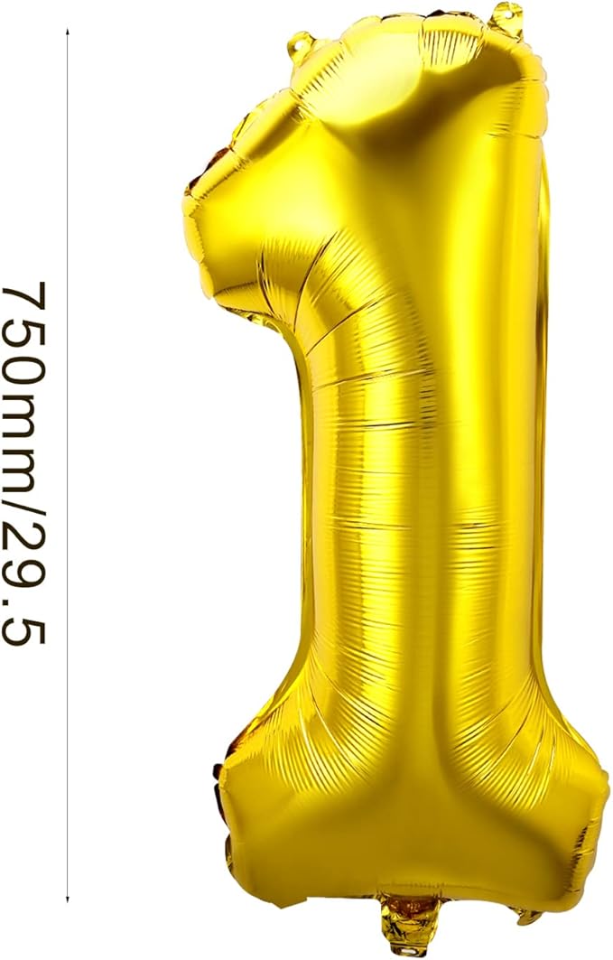 AIEX Gold Number Balloons 28 Inch, Inflatable Large Foil Balloon Number Balloons for Birthday Party Graduation Decorations (1)