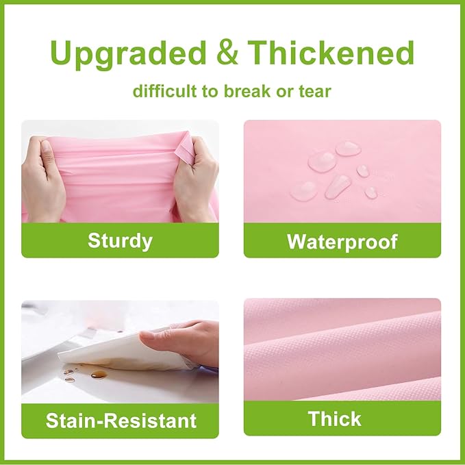 Pink Plastic Table Cloth - 3 Pack 54" × 108" Light Pink Rectangle Disposable Tablecloth, Pastel Plastic Cover for Easter Party, Valentines, Mothers Day Decorations