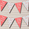 Coral Tropical Watermelon Personalized Birthday Party Bunting - Hanging Party Decoration - Birthday Party Banner Garland | Decorative Party Supplies