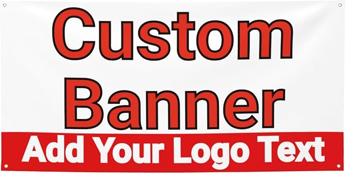 Custom Banners Personalized Banner Signs Your Design Here for Party Birthday Graduation Wedding Event Decoration 24×47 Inches