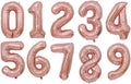 10 Pcs Rose Gold 0-9 Number Mylar Balloons,16 Inch Foil Balloons Mylar Balloons for Party Decorations Party Supplies