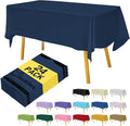 Navy Blue Disposable Plastic Tablecloth for Rectangle Tables (24 Pack) Premium Decorative Table Cloths for Parties, Events & Weddings, Indoors & Outdoors, 54 x 108 inches, Plastic Table Cover