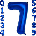 Navy Blue Number 7 Balloons 40 Inch Large Dark Blue Helium Foil Balloons for Birthday Party 2024 Graduation Decorations Anniversary Celebrations (Number 7)
