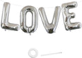 KALOR 40 Inch Silver Letter LOVE Balloons Jumbo Foil Mylar Helium Big Balloons for Birthday Party Anniversary Baby Shower Supplies