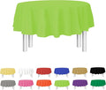 Party Dimensions Lime Green Disposable Plastic Tablecloth for Round Tables (12 Pack) 84 inches Table Cloths for Parties, Events & Weddings, Indoors & Outdoors, Plastic Table Cover