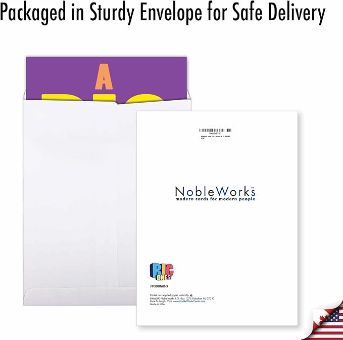 NobleWorks - 100s Milestone Birthday Card with Envelope (Letterhead 8.5 x 11 Inch), Big Year Milestone Celebration - Big 101 J9388MBG