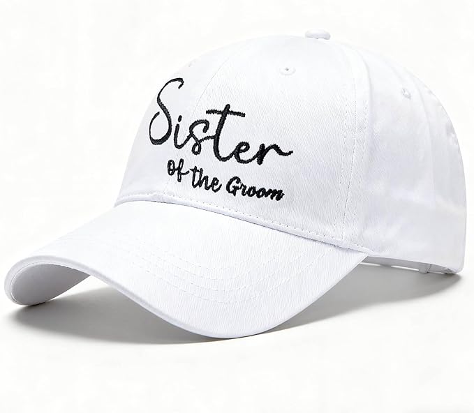 Adjustable Embroidered Hat for Bridal Shower Wedding Engagement Anniversary Honeymoon Newlyweds Couples Gifts
