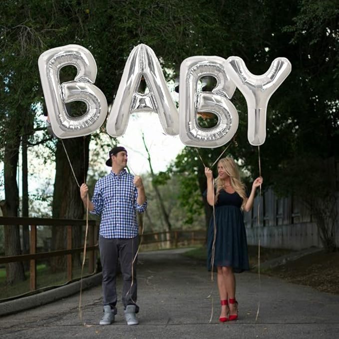 TONIFUL 40 Inch Silver Letter B Balloons - Big Foil Mylar Helium Balloons for 2026 New Year Eve Graduation Wedding Baby Shower Birthday Party & Anniversary Decorations
