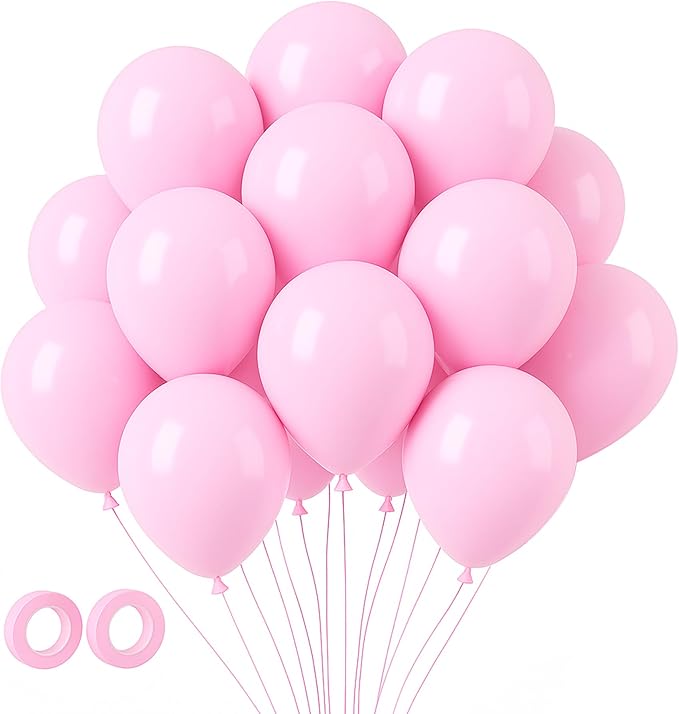 105pcs Pink Balloons 12inch Party Latex Balloons for Boys Girls Birthday Baby Shower Gender Reveal Wedding Sunflower Party Decorations