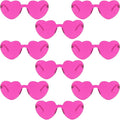 9 Pack Heart Shaped Sunglasses Rimless Heart Glasses for Bachelorette Party Birthday Decorations Party Favors