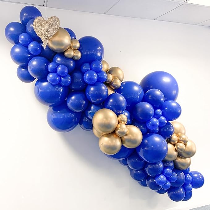 18 Inch Royal Blue Large Balloons - 35Pcs Thick Blue Balloons Big Round Latex Party Balloons for Birthday Baby Shower Wedding Graduation Blue Themed Party Decorations
