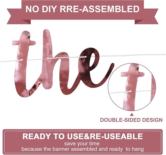 BEISHIDA Double-Sided Rose Gold The Beginning of A New Chapter Banner,Farewell Book Themed Housewarming Party Congratulations Decorations,Going away party Retirement Garland,Graduation Sign 2026 Banner