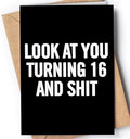 Funny 16th Birthday Card for men or women with envelope | Joke card for someone who is turning 16 years old | Original and unique present idea for son, daughter.…