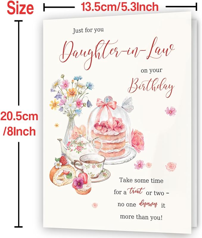 Lovely Birthday Card for Daughter-in-Law,Unique Daughter in law Birthday Card Gift