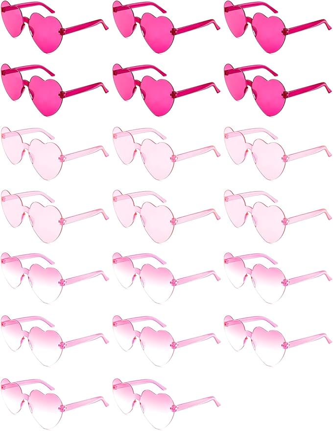 12/20Pcs Heart Shaped Sunglasses for Women, Party Favors Glasses for Wedding, Galentines, Valentines Decorations