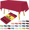 Cerise 6 Pack Disposable Plastic Tablecloths 54" x 108", Rectangle Table Cover, Hot Pink for Parties
