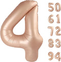 Light Brown 4 Balloon, Tan Number Balloons 40 Inch, 4th Beige Party Decorations, Sandy Brown Four Large Numbers for Party Decor, Khaki Number 4 Balloon
