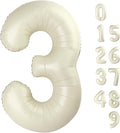 Numbers Balloon 3, 40 Inch Large Cream White Balloon for Three Year Old Birthday Decor, 3 13 30 31 Birthday Party Decorations for Wedding Supplies
