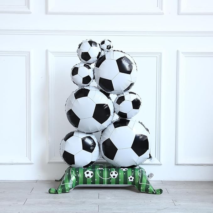 Soccer Party Decorations, 150PCS Soccer Balloons Arch Garland Kit Green White Black Balloons for Boys Soccer Players Sports Theme Birthday Decorations