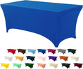 Utopia Kitchen Spandex Tablecloth 1 Pack [6FT, Blue] Tight, Fitted, Washable and Wrinkle Resistant Stretch Rectangular Patio Table Cover for Event, Wedding, Banquet & Parties [72Lx30Wx30H Inch]