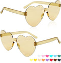 Heart Sunglasses 2 Pairs Heart Shaped Sunglasses Womens Heart Glasses Rave Sunglasses for Women Party Favors