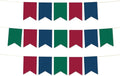 Andaz Press Hanging Pennant Banner with String, Burgundy, Emerald Green, Navy Blue, 1-Set, 24 Pennants, Approx. 12-Feet Long, Jewel Toned Theme Colored Supplies
