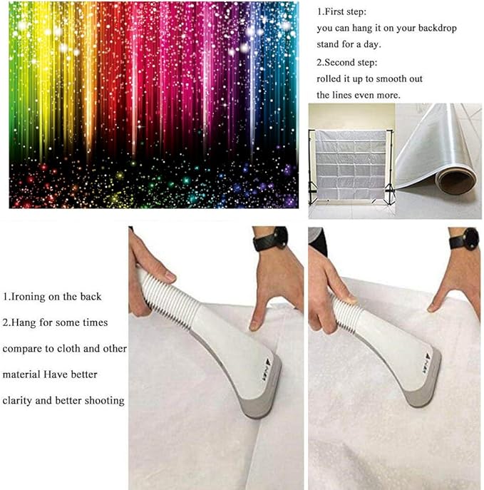 Neon Photo Backdrop 7x5FT Colorful Glitter Photography Background Music Dance Prom Adult Party Decoration Kids Birthday Supplies Photo Booth Props (84x60 inch)