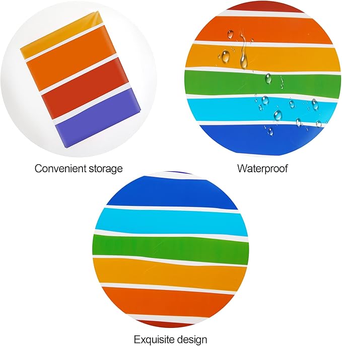 PHOGARY 3 Pack Rainbow Theme Tablecovers for Party Decoration, Disposable Plastic Rectangular Table Covers, Rainbow Parties Tablecloth Summer Beach Kids Birthday Cocktail Party Supplies