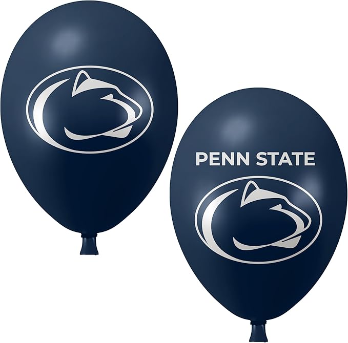 Penn State Nittany Lions Balloons 10 Pack 11" Official Licensed Logos, Helium Quality Latex Balloons, Perfect for College Football Team Celebration, Decorated Front and Back by Westrick