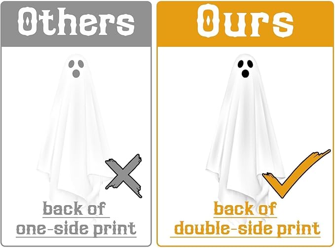 Halloween Decorations Window Clings Decor, 3 Pcs Large White Ghost Decal for Mirror Silhouette Halloween Window Decals Indoor, School Home Office Party Supplies for Glass Windows, 3 Sheets